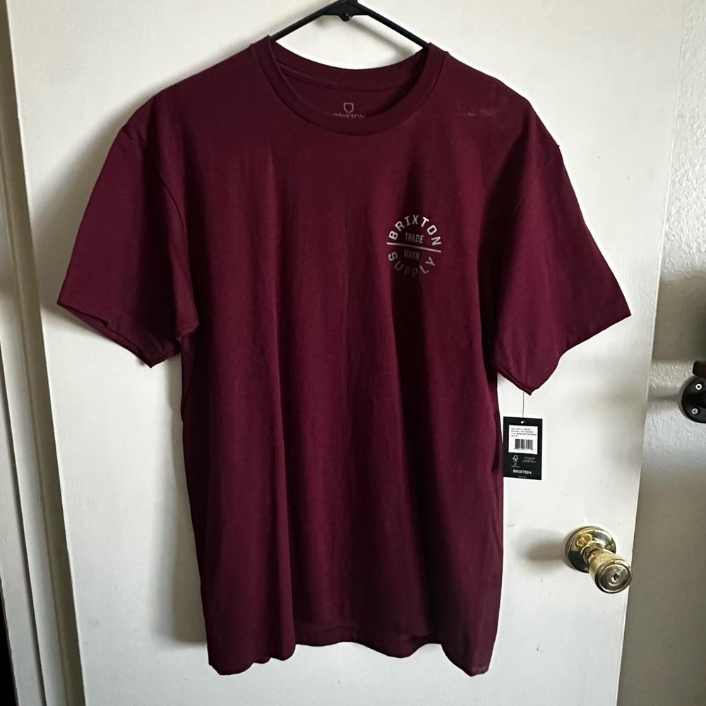 Brixton Men's Maroon Graphic T-Shirt